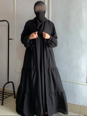 4-Pcs Turkish Upper Abaya Set (Upper, Inner, Staller, Belt, Saudi Niqab)