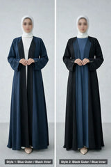 Duo Tone Luxe – 3 in 1 Coat Style Abaya's