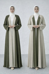 Duo Tone Luxe – 3 in 1 Coat Style Abaya's