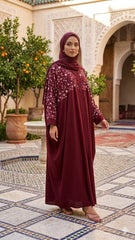 LUXURY EMBROIDERY BEGGY ABAYA WITH STALLER SET