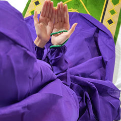 PLAIN Namaz Chadar with sleeves and Naqab-PURPLE