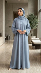 SEEQUENCE LUXE SLEEVES EMBROIDERY ABAYA WITH STALLER SET