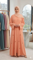 SPINNER CUT DANA ABAYA WITH STALLER SET