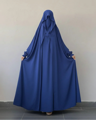 SAUDI JILBAB Complete Coverage Abaya ( Navy-Blue )
