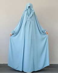 SAUDI JILBAB Complete Coverage Abaya ( Sky-Blue )