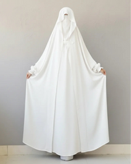 SAUDI JILBAB Complete Coverage Abaya ( White)