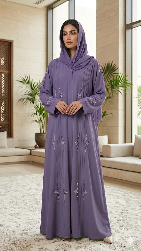 CLASSIC MODEST CUT DANA WITH STALLER ABAYA SET
