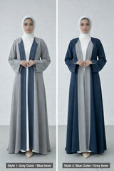 Duo Tone Luxe – 3 in 1 Coat Style Abaya's
