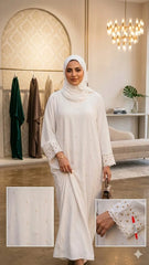 HANDWORK MEXI CUT DANA EMBELLISHED WITH STALLER ABAYA SET