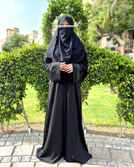 Hand-Work Sleeves With Premium Qualtiy Fabric Abaya For Summer