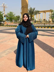 Sleeves Embroidery Front Open