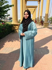 Sleeves Embroidery Front Open