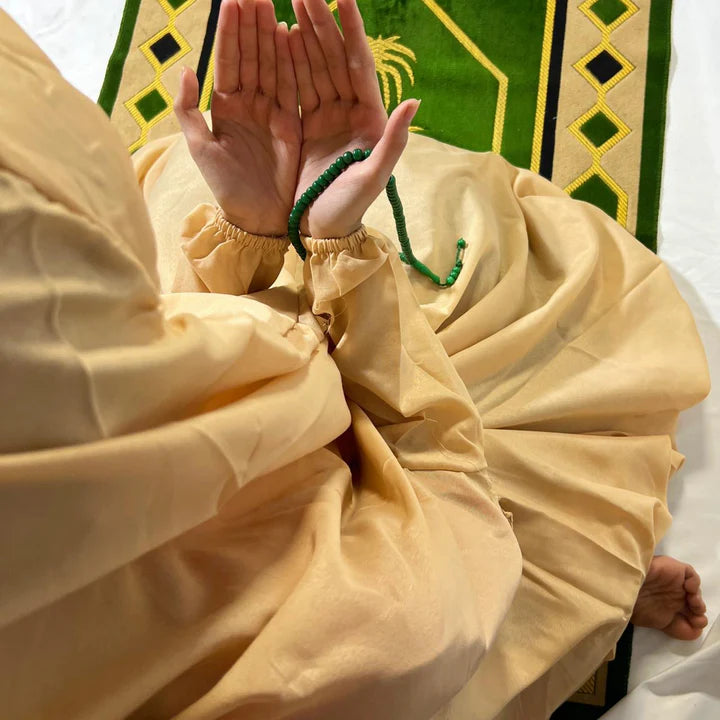 PLAIN Namaz Chadar with sleeves and Naqab-SKIN