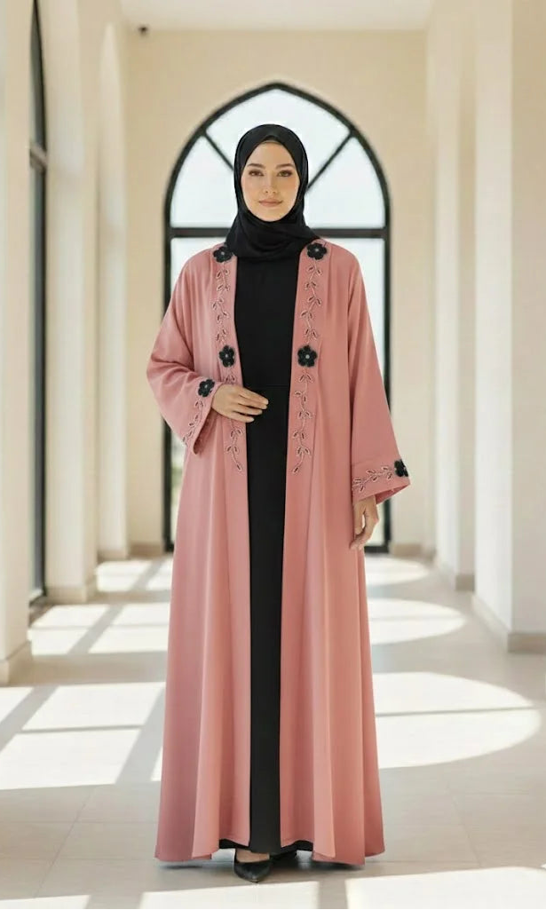 Double Upper Cut Dana Work Abaya ( Cut Dana Upper + Inner + Cut Dana Staller )